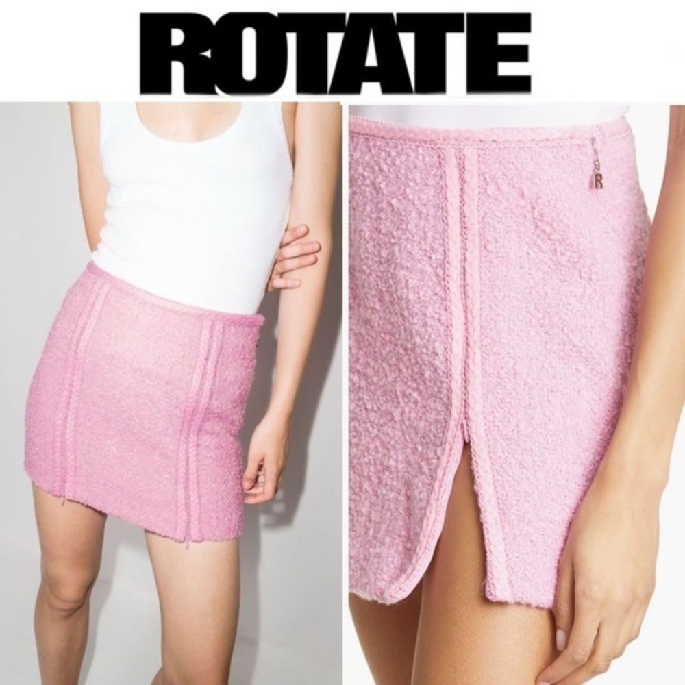 ROTATE REMAIN BIRGER CHRISTENSEN Lina Tweed Skirt sz US 8 in Candy Pink 240$